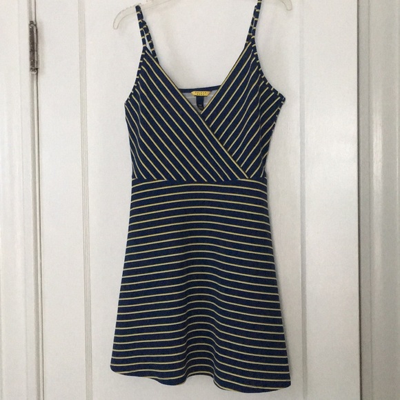 Dresses & Skirts - Prince & Fox summer stripes Dress Medium M Navy & Yellow